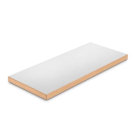 cubio Hartlaminat-Arbeitsplatte Massivholzkern - BxTxH: 1500x750x40mm - lichtgrau