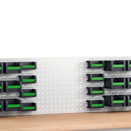 cubio Aufsatzrahmenset mit Kombiplatte 20 bottBoxen - BxTxH: 1500x245x480mm - RAL 7035