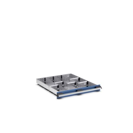 cubio Sortiment mit 10 Trennwänden 3x Trennwand/7x Steckwand - BxTxH: 650x750x52mm - verzinkt
