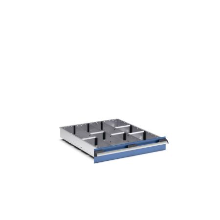 cubio Sortiment mit 10 Trennwänden 3x Trennwand/7x Steckwand - BxTxH: 650x750x77mm - verzinkt