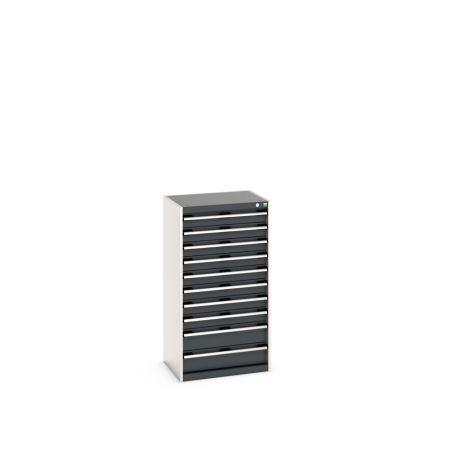 cubio Schubladenschrank bestückt mit 10 Schubladen BxTxH: 650x525x1200mm