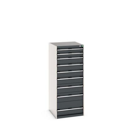 cubio Schubladenschrank bestückt mit 9 Schubladen BxTxH: 650x750x1600mm