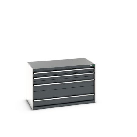 cubio Schubladenschrank bestückt mit 4 Schubladen BxTxH: 1300x750x800mm