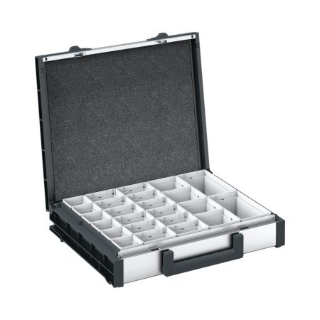 varioCase M 84 mit 24 Boxen BxTxH: 396x337x84mm - Alu eloxiert