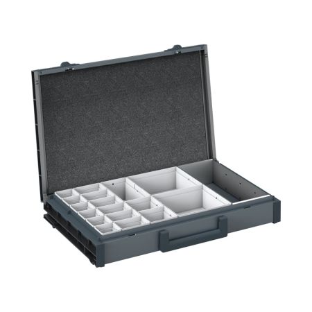 varioCase L 84 mit 17 Boxen und Werkzeugfach - BxTxH: 508x337x84mm - RAL 7016