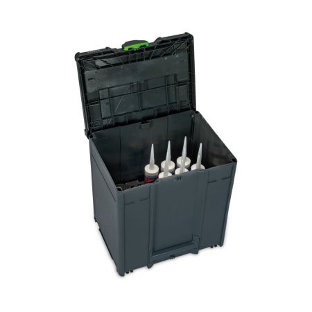 bott Systainer³ M 437 mit Kartuscheneinsatz für 22 Kartuschen - BxTxH: 396x296x437mm - Kunststoff / RAL 7016